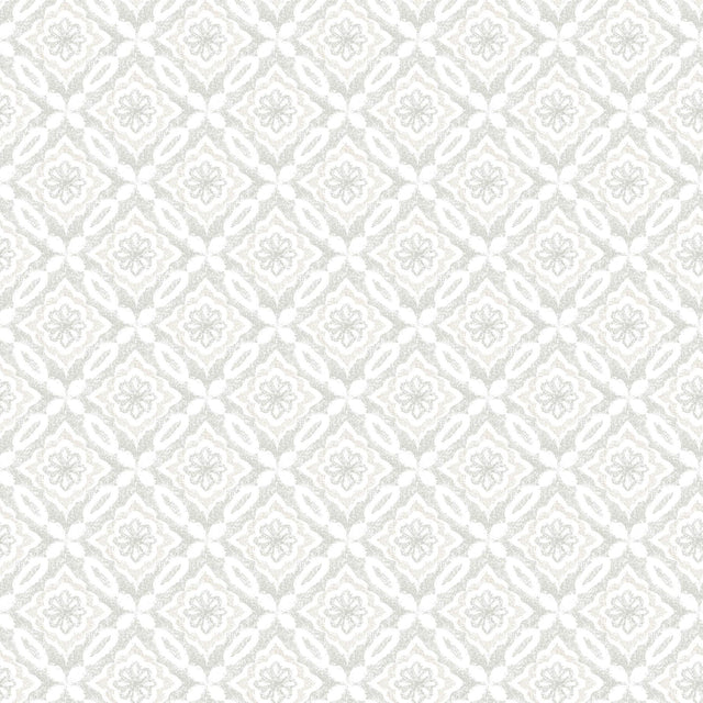 York Hugson Grey Quilted Damask Wallpaper