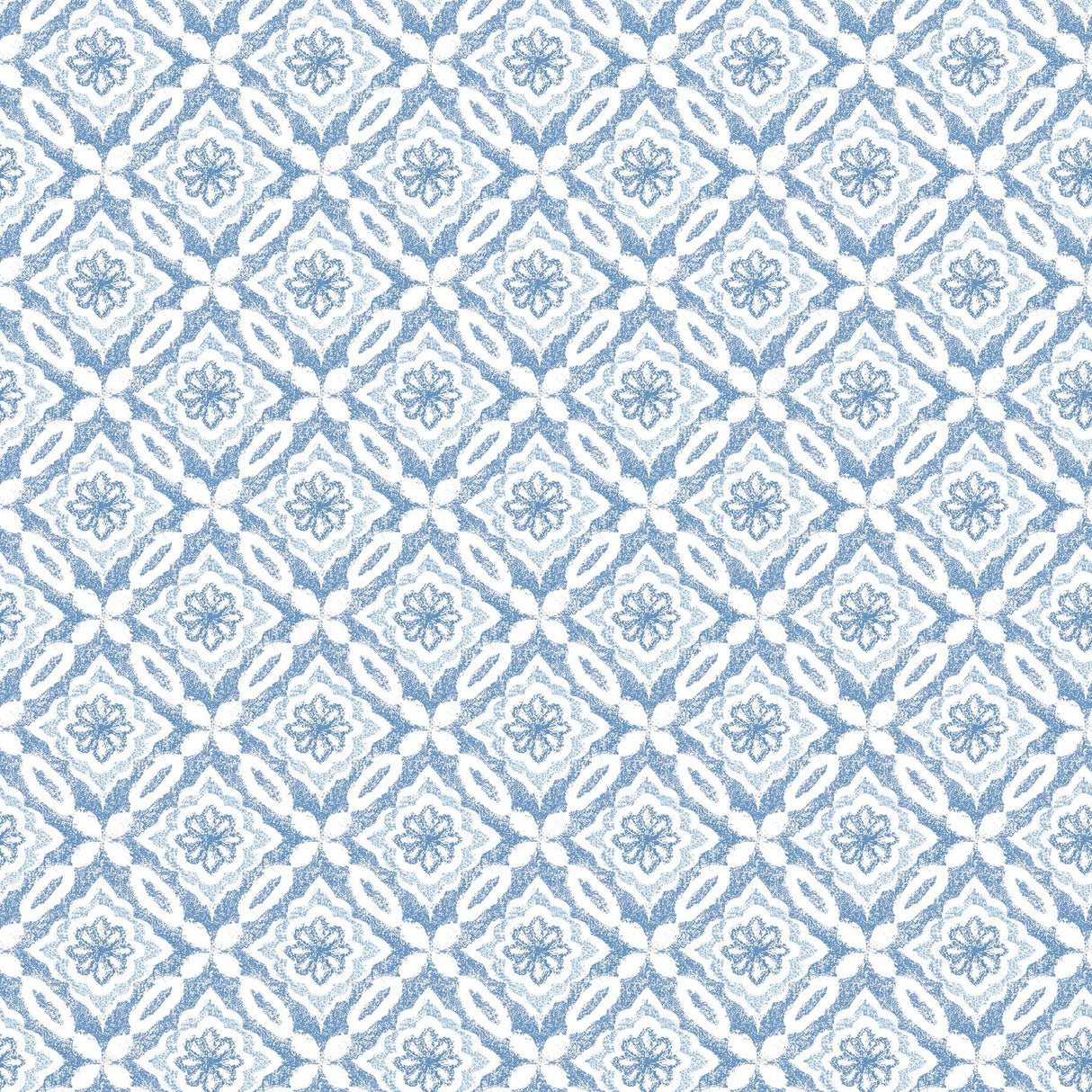 York Hugson Blue Quilted Damask Wallpaper