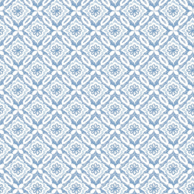 York Hugson Blue Quilted Damask Wallpaper