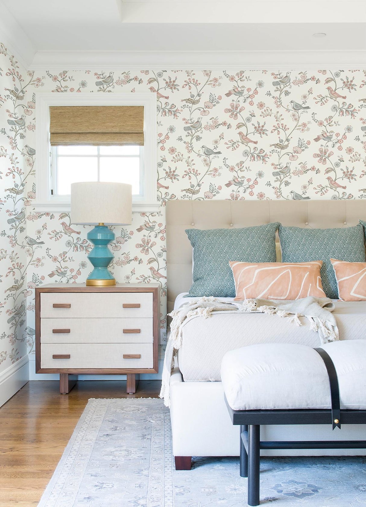 York Jinjur Blush Bird Trail Wallpaper
