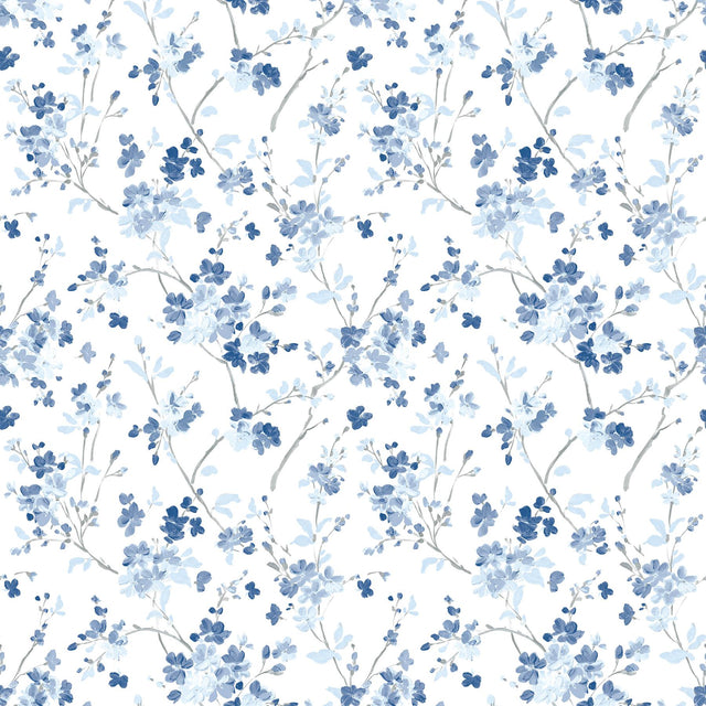 York Glinda Navy Floral Trail Wallpaper