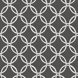 York Quelala Black Ring Ogee Wallpaper