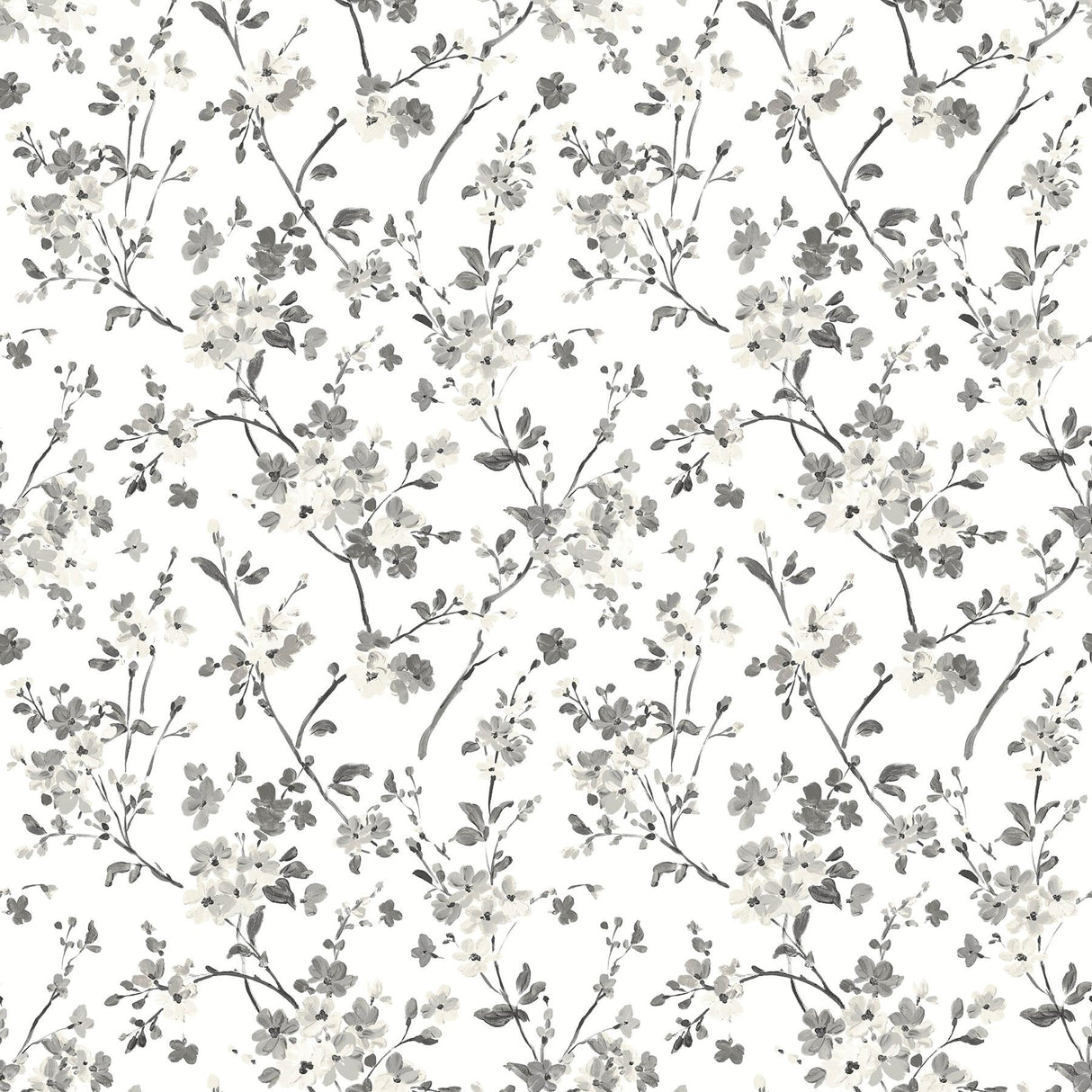 York Glinda Black Floral Trail Wallpaper