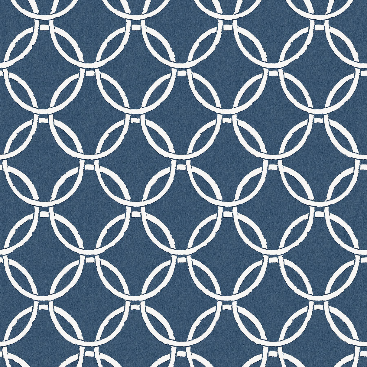 York Quelala Navy Ring Ogee Wallpaper