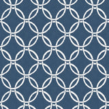 York Quelala Navy Ring Ogee Wallpaper