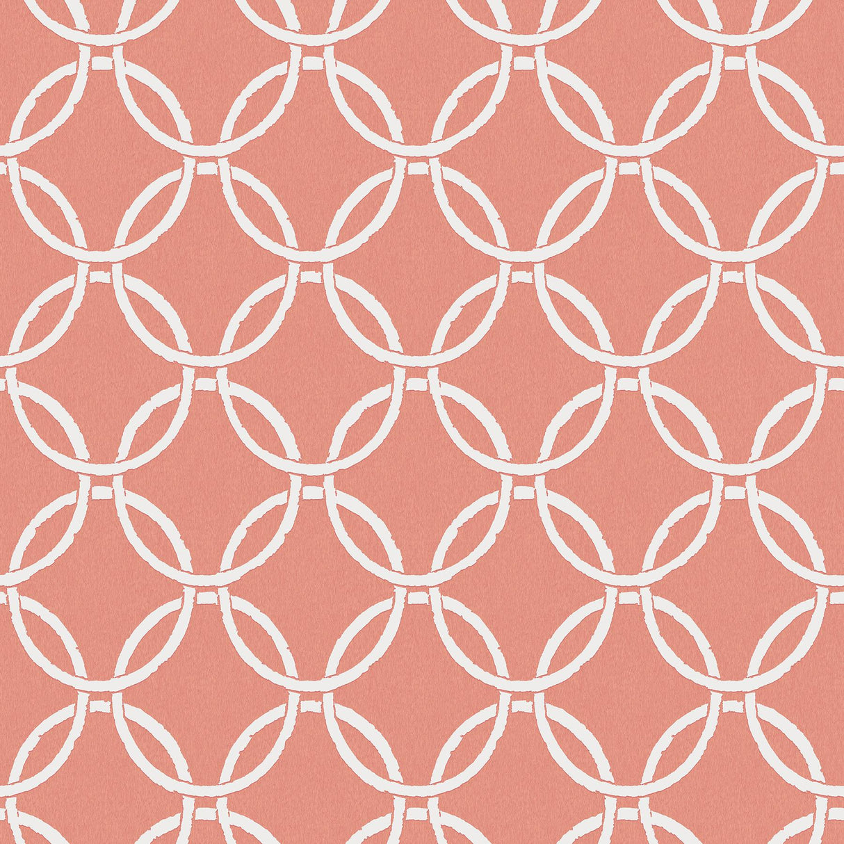 York Quelala Coral Ring Ogee Wallpaper