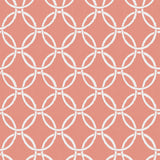 York Quelala Coral Ring Ogee Wallpaper