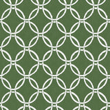 York Quelala Green Ring Ogee Wallpaper