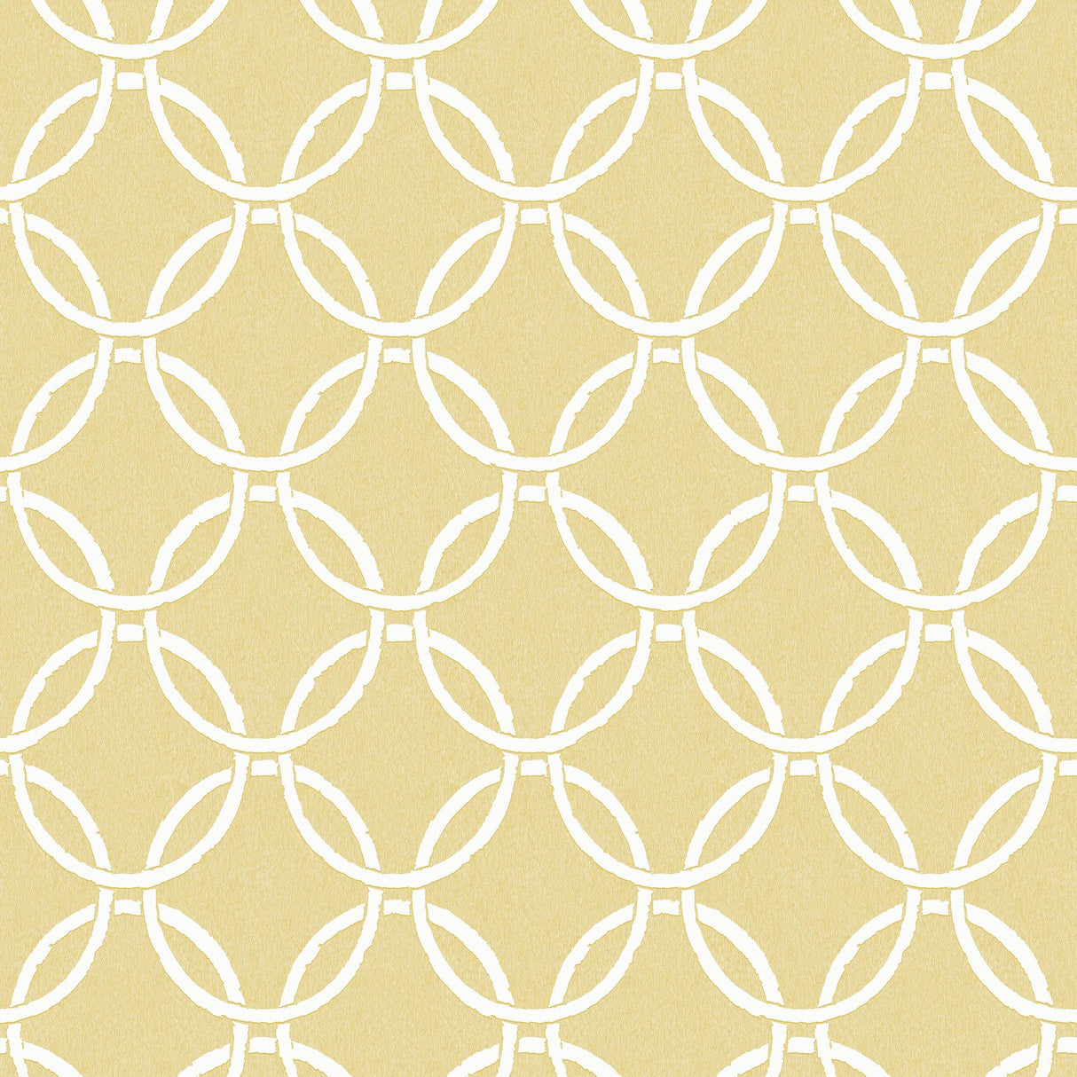 York Quelala Yellow Ring Ogee Wallpaper