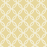 York Quelala Yellow Ring Ogee Wallpaper