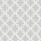 York Quelala Grey Ring Ogee Wallpaper