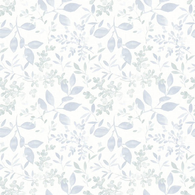 York Tinker Light Blue Woodland Botanical Wallpaper