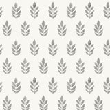 York Ervic Charcoal Leaf Block Print Wallpaper