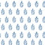 York Ervic Blue Leaf Block Print Wallpaper