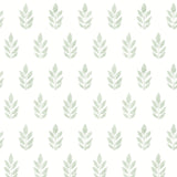 York Ervic Green Leaf Block Print Wallpaper