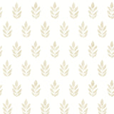 York Ervic Neutral Leaf Block Print Wallpaper