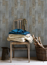 York Chebacco Slate Wood Planks Wallpaper