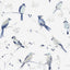 York Birdsong Blue Trail Wallpaper