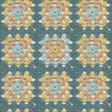 York Maud Teal Crochet Geometric Wallpaper