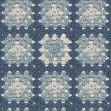 York Maud Blue Crochet Geometric Wallpaper