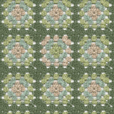 York Maud Green Crochet Geometric Wallpaper