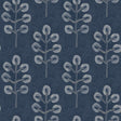 York Plum Tree Dark Blue Botanical Wallpaper