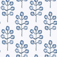 York Plum Tree Blue Botanical Wallpaper