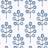 York Plum Tree Blue Botanical Wallpaper
