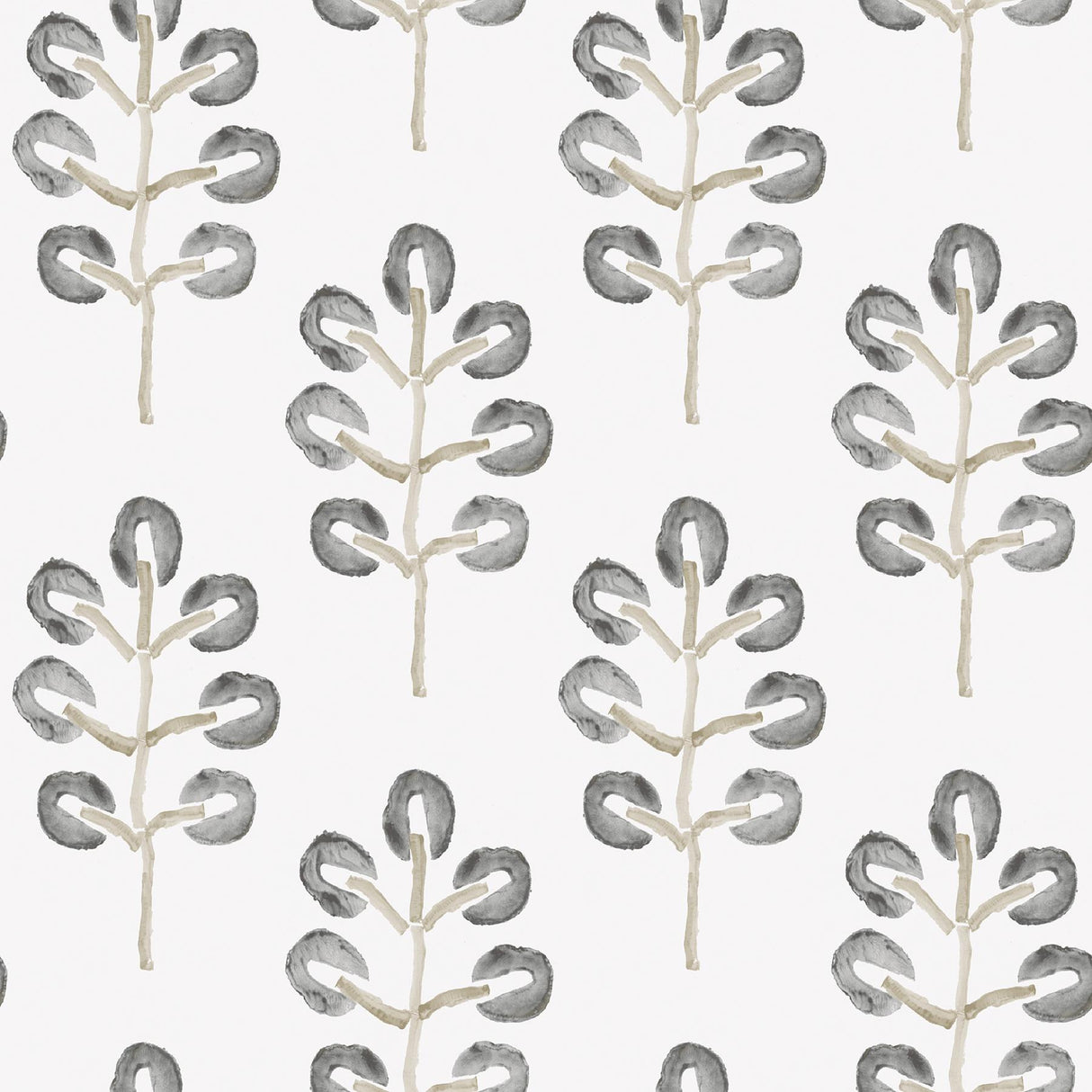 York Plum Tree Black Botanical Wallpaper