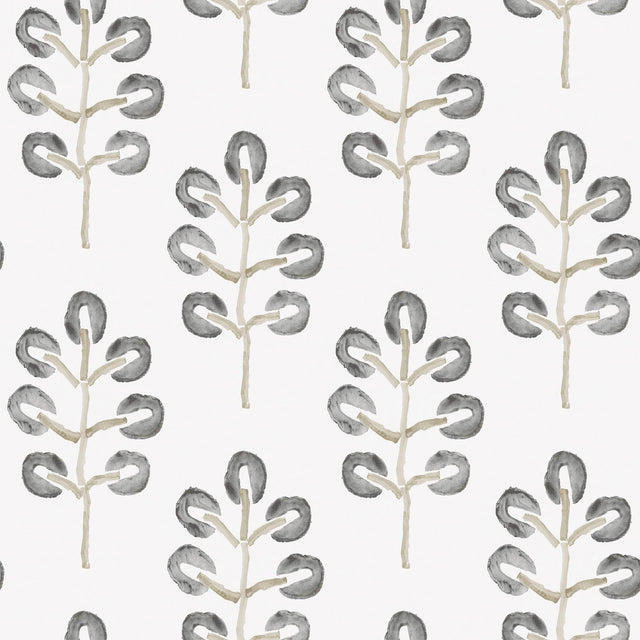 York Plum Tree Black Botanical Wallpaper
