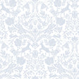 York Forest Dance Light Blue Damask Wallpaper