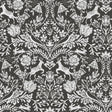 York Forest Dance Charcoal Damask Wallpaper