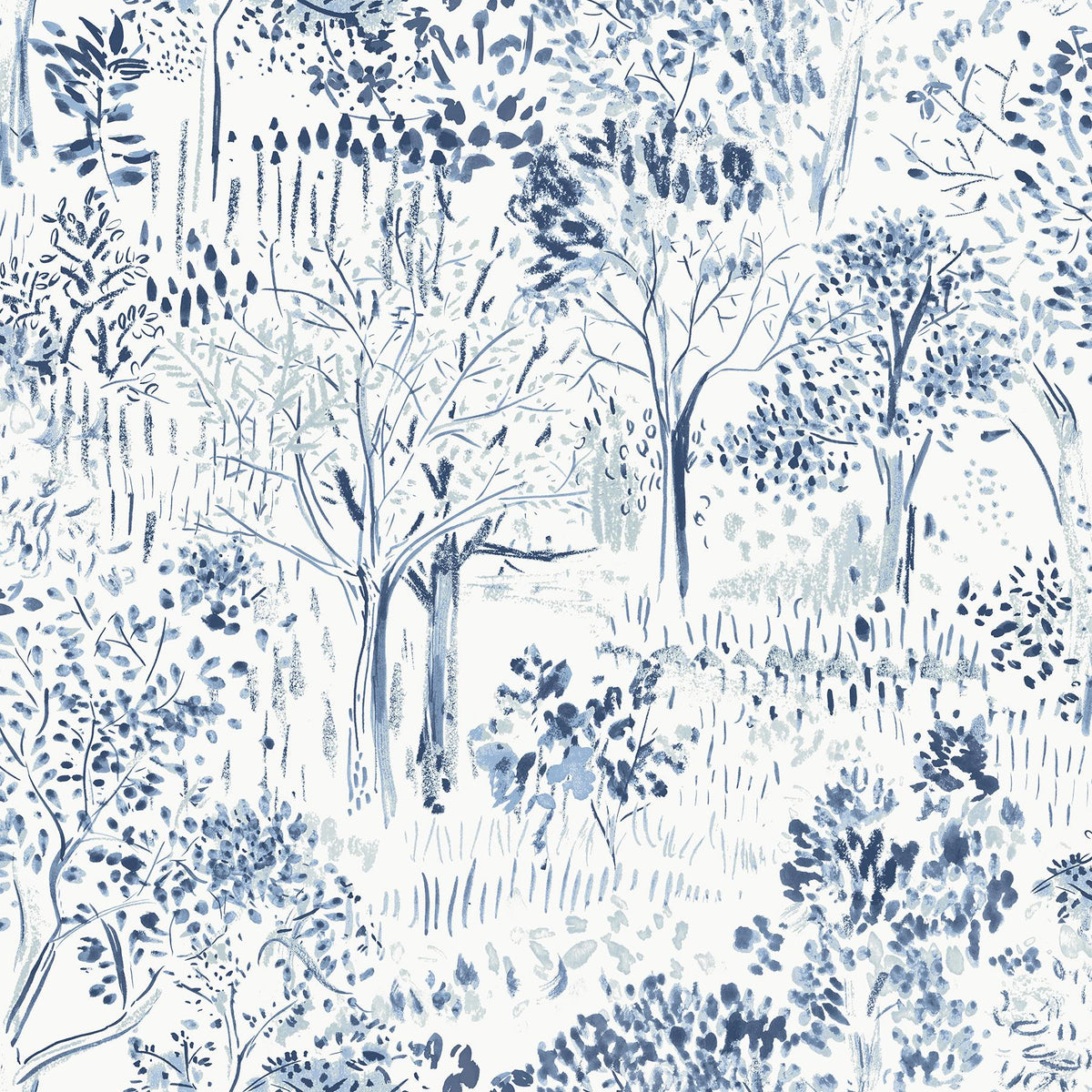 York Walden Navy Forest Wallpaper