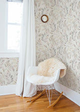 York Pinnate Blush Leaves Wallpaper