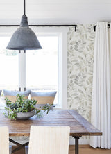 York Pinnate Taupe Leaves Wallpaper