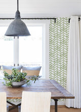 York Fletching Green Geometric Wallpaper
