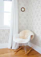 York Fletching Grey Geometric Wallpaper