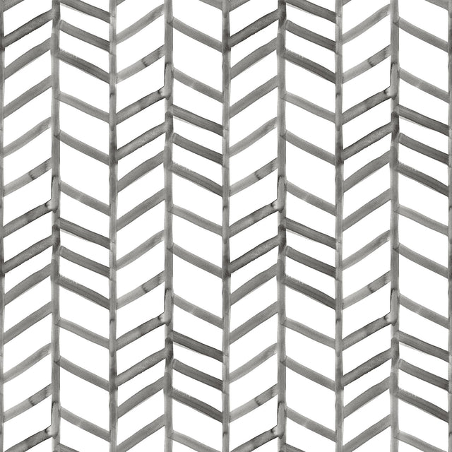York Fletching Black Geometric Wallpaper