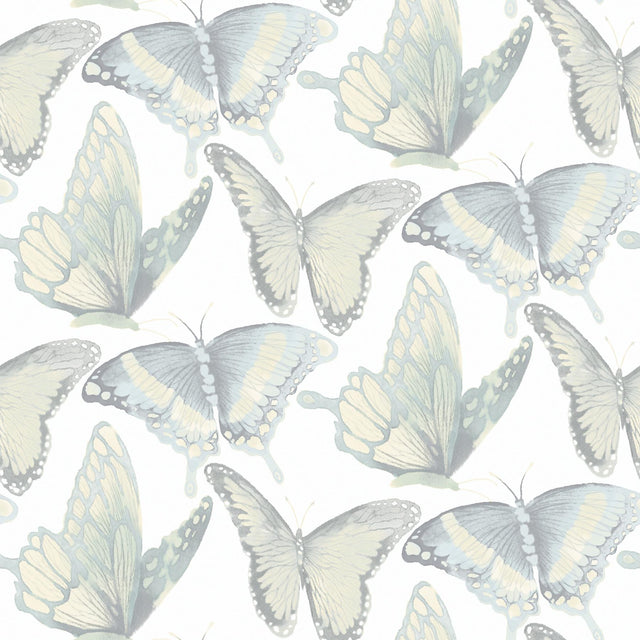 York Janetta Mint Butterfly Wallpaper