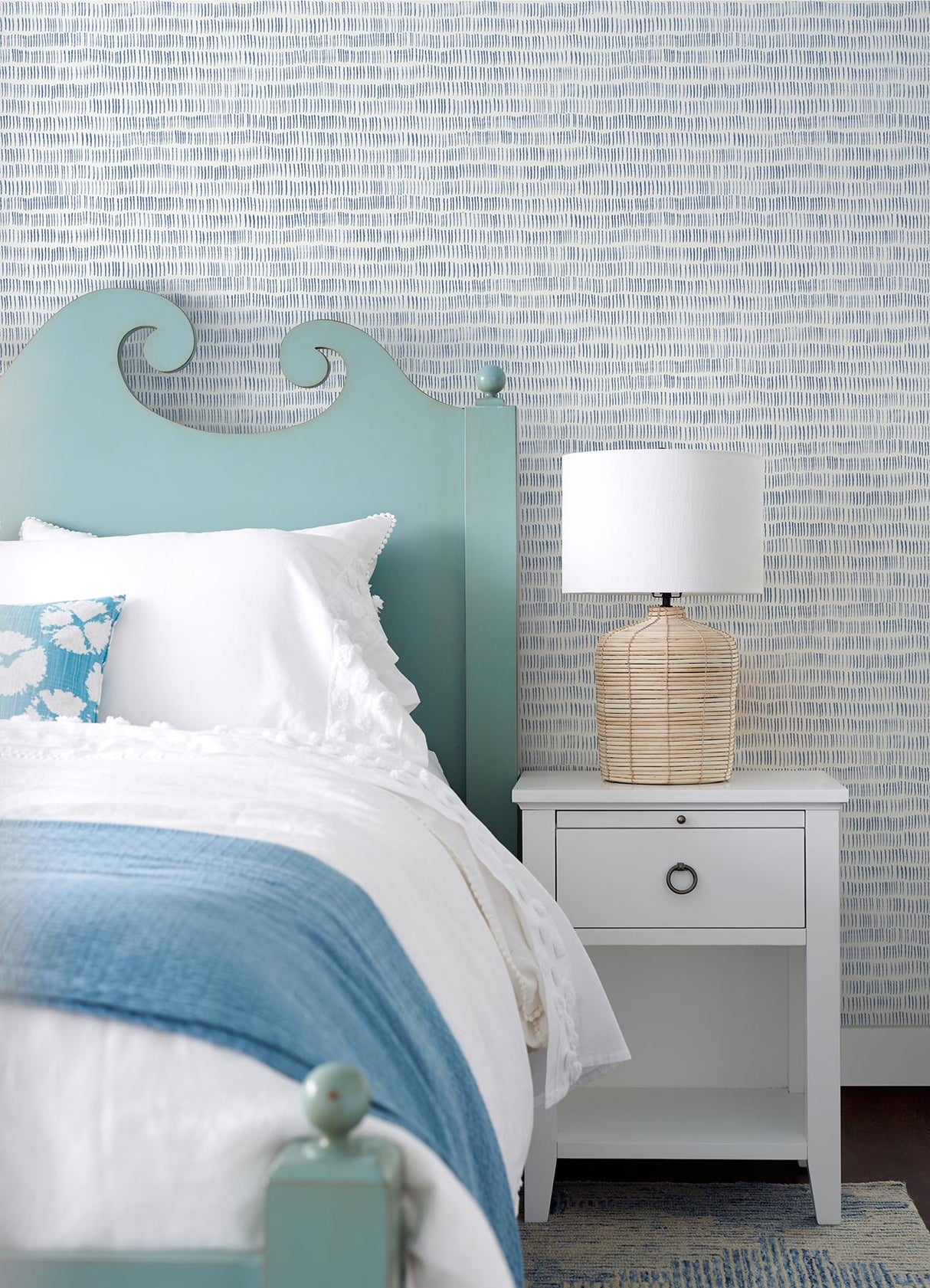 York Pips Navy Watercolor Brushstrokes Wallpaper