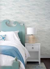York Cirrus Blue Wave Wallpaper