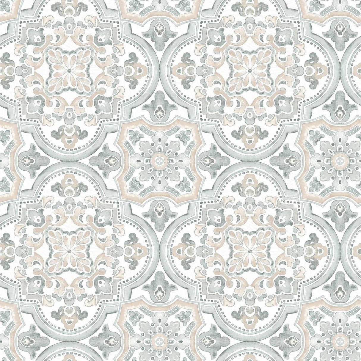 York Concord Coral Medallion Wallpaper