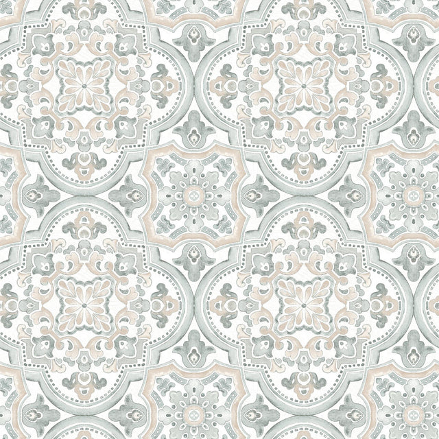York Concord Coral Medallion Wallpaper