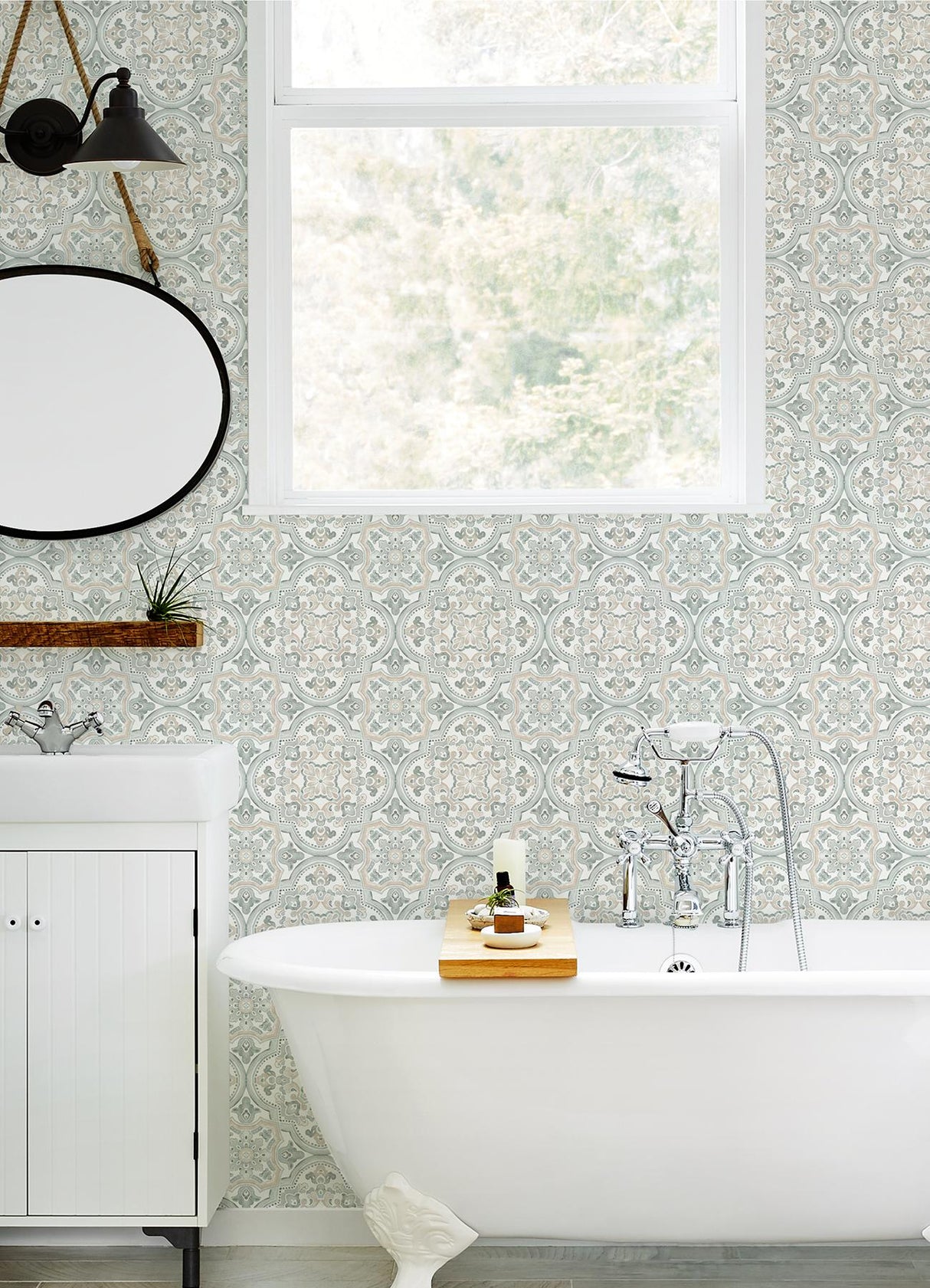 York Concord Coral Medallion Wallpaper