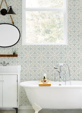York Concord Coral Medallion Wallpaper