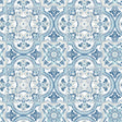 York Concord Blue Medallion Wallpaper