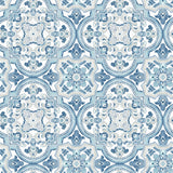 York Concord Blue Medallion Wallpaper