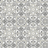 York Concord Black Medallion Wallpaper