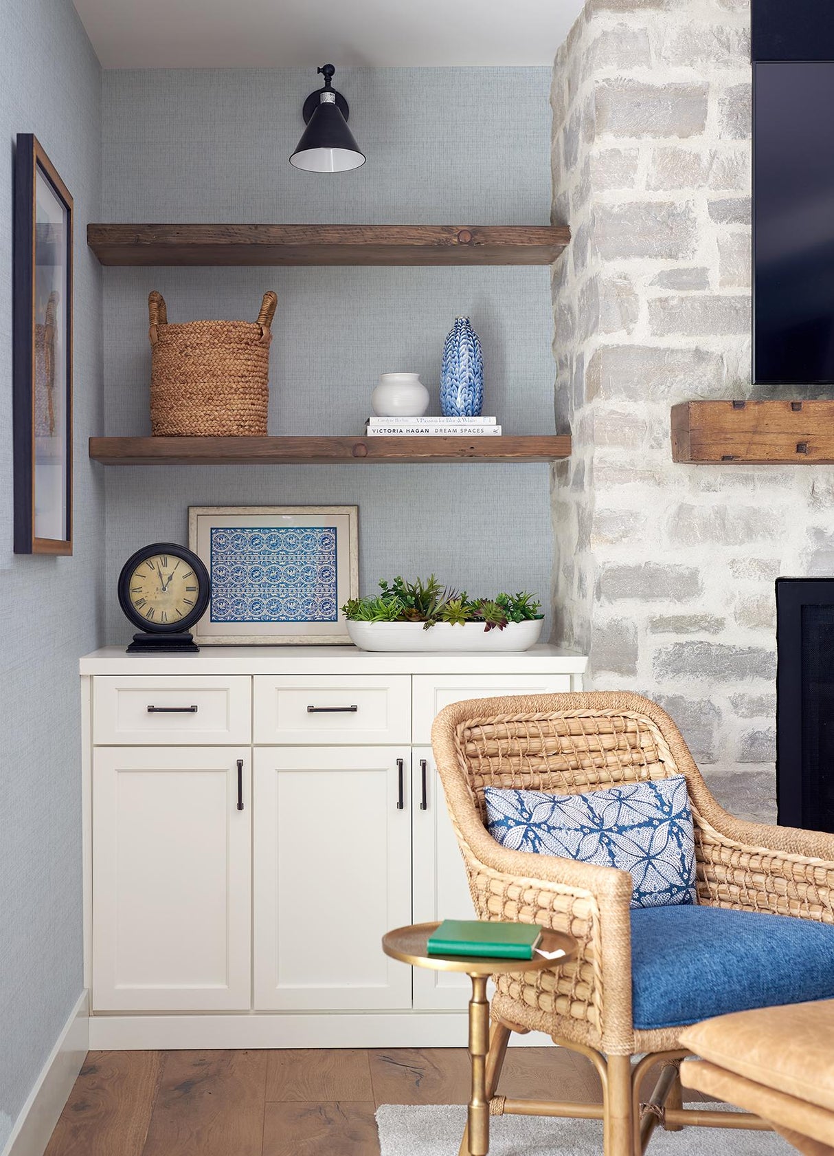 York Solitude Light Blue Distressed Texture Wallpaper