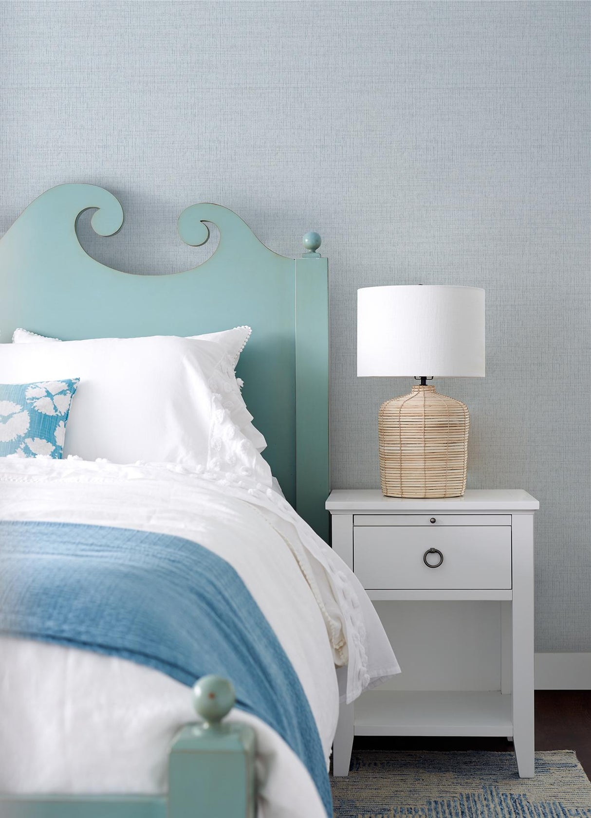 York Solitude Light Blue Distressed Texture Wallpaper